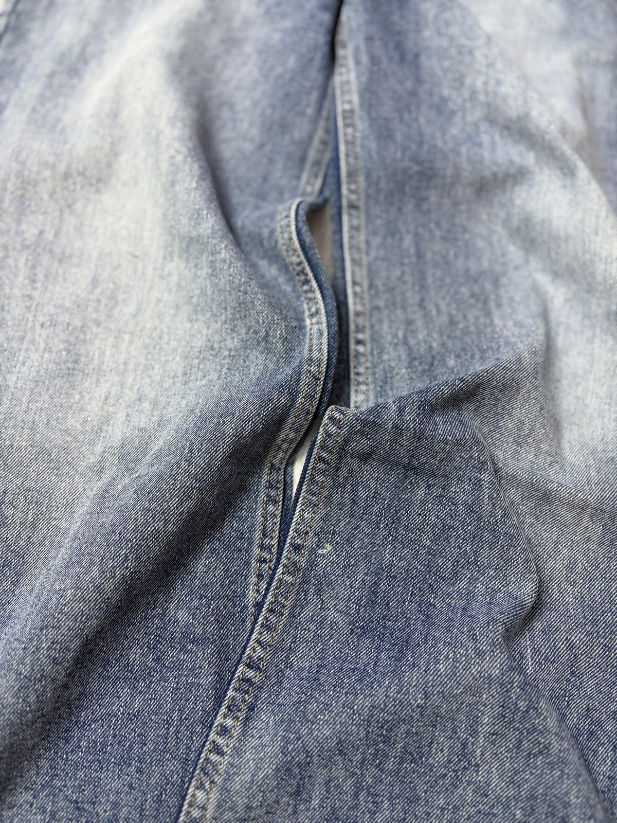 Faded Medium Wash Blue Denim
