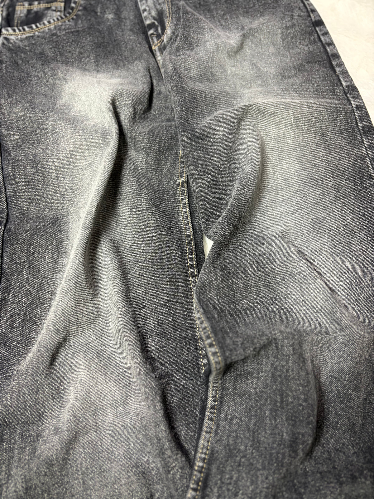 Acid Wash Dark Charcoal Denim