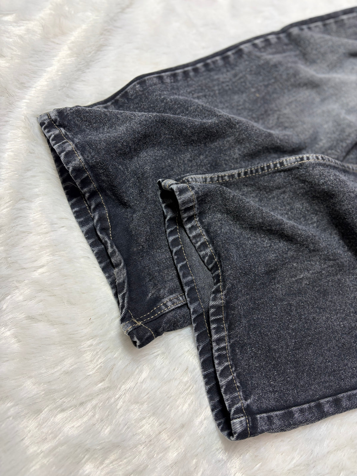 Acid Wash Dark Charcoal Denim