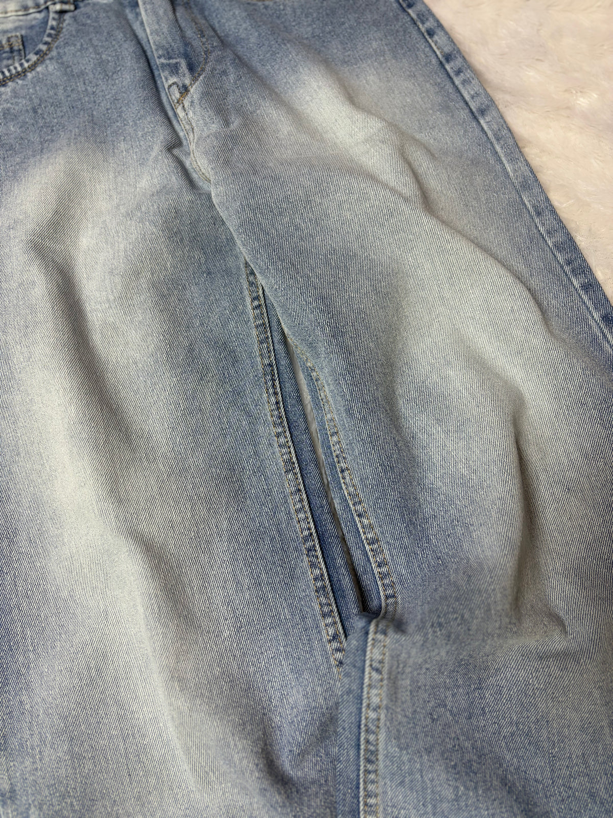 Light Distressed Blue Denim
