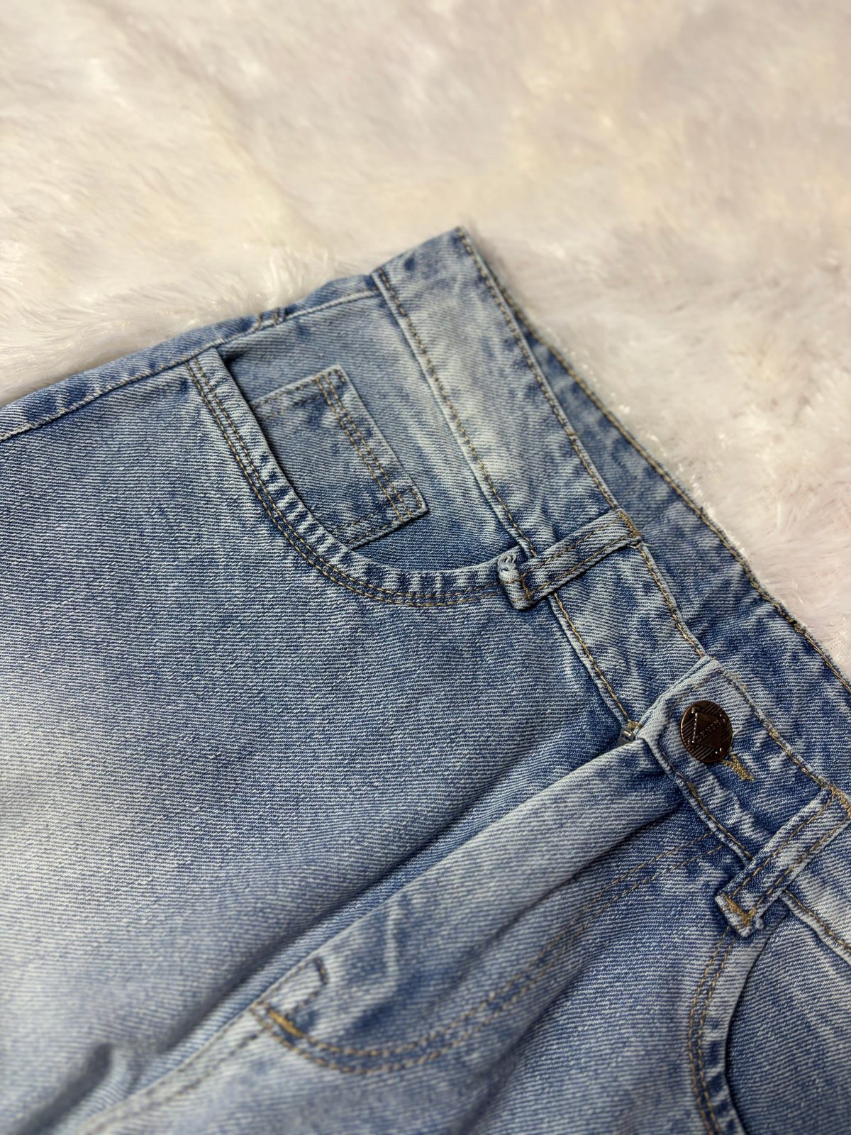Light Distressed Blue Denim