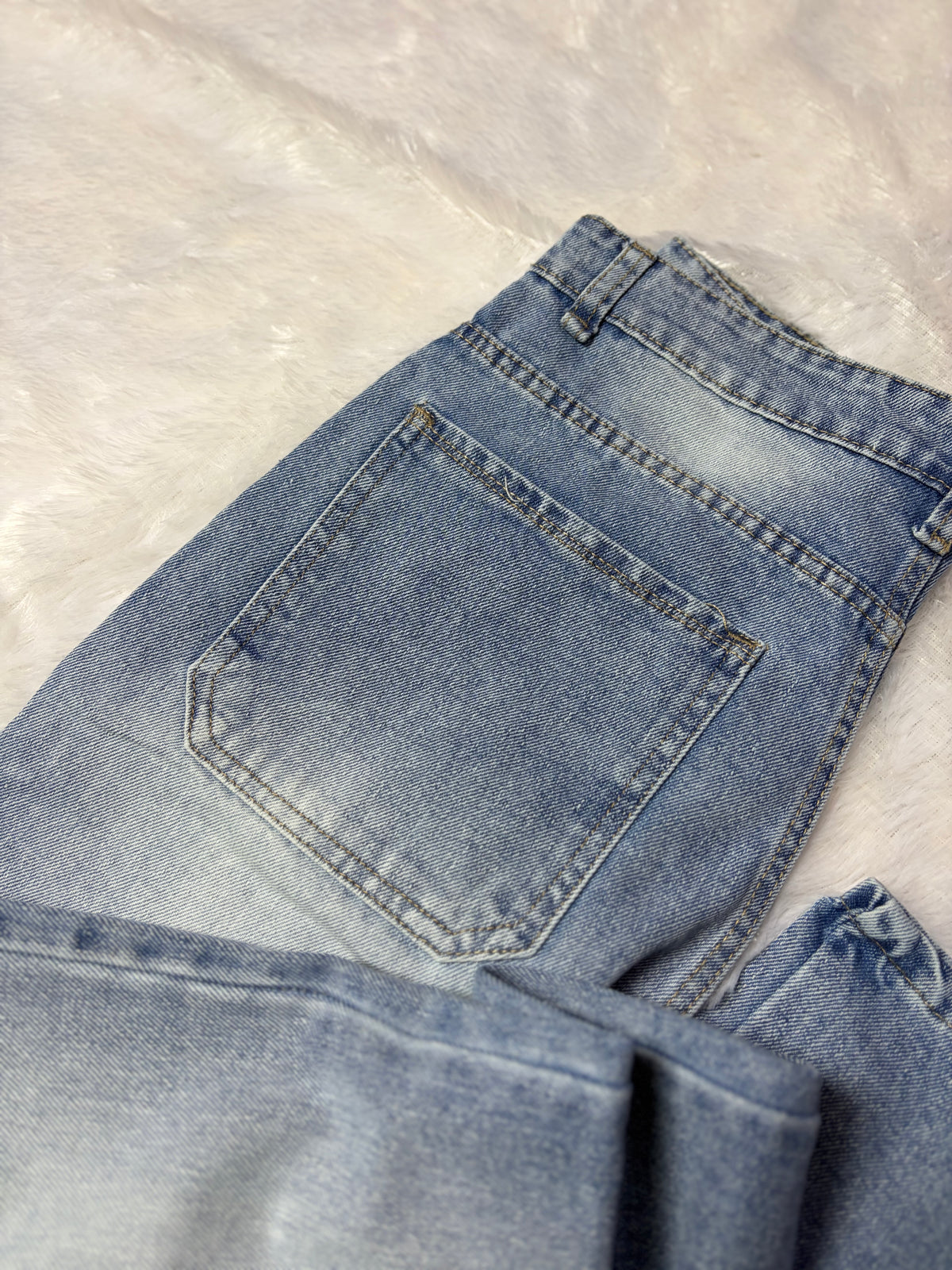 Light Distressed Blue Denim